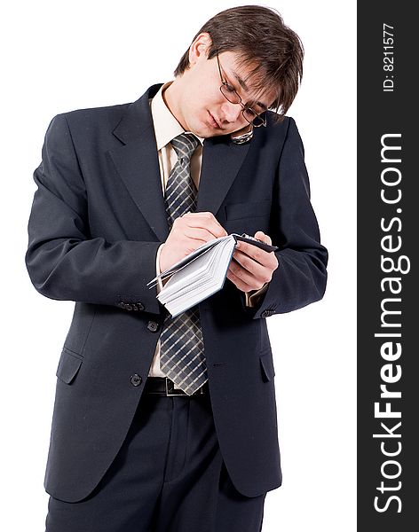 Young Businessman Calling By Cellular Phone
