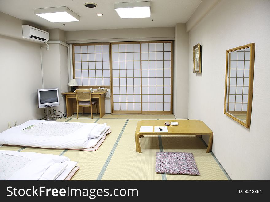 The japanese room which named tatami.