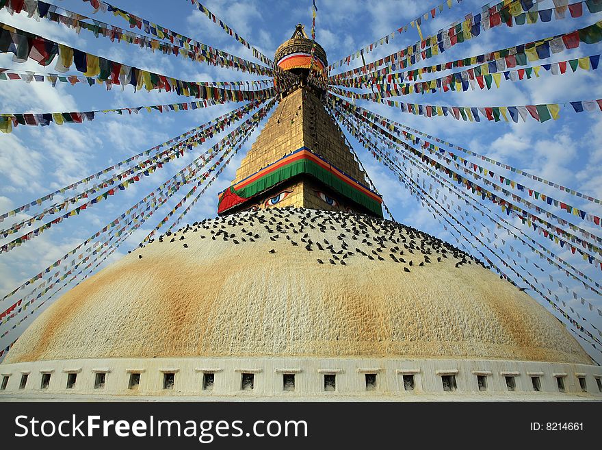 Buddhist temple bodhnath in kathmandu, nepal. Buddhist temple bodhnath in kathmandu, nepal