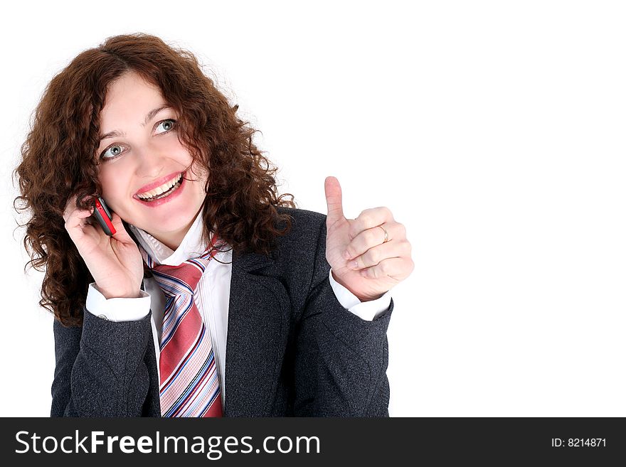 Business woman with phone