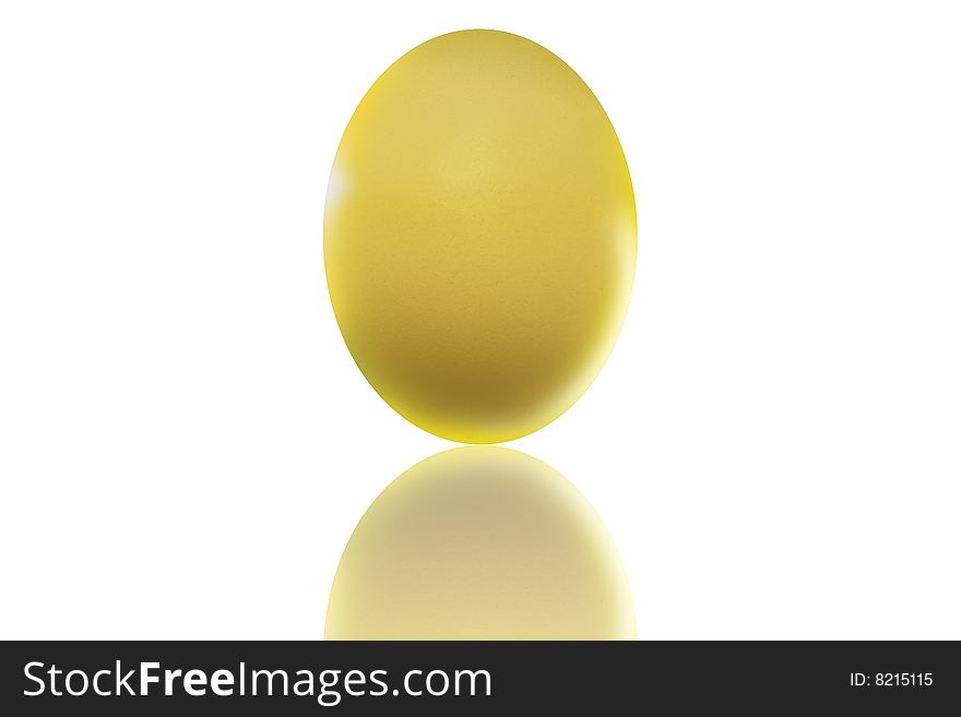 A gold egg isolated on a background