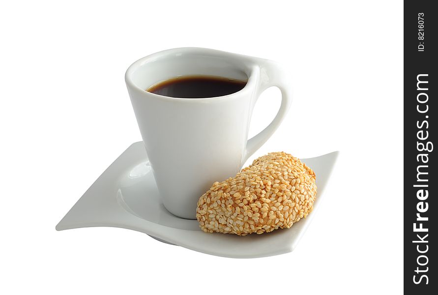 Cup of coffee. Clipping path included