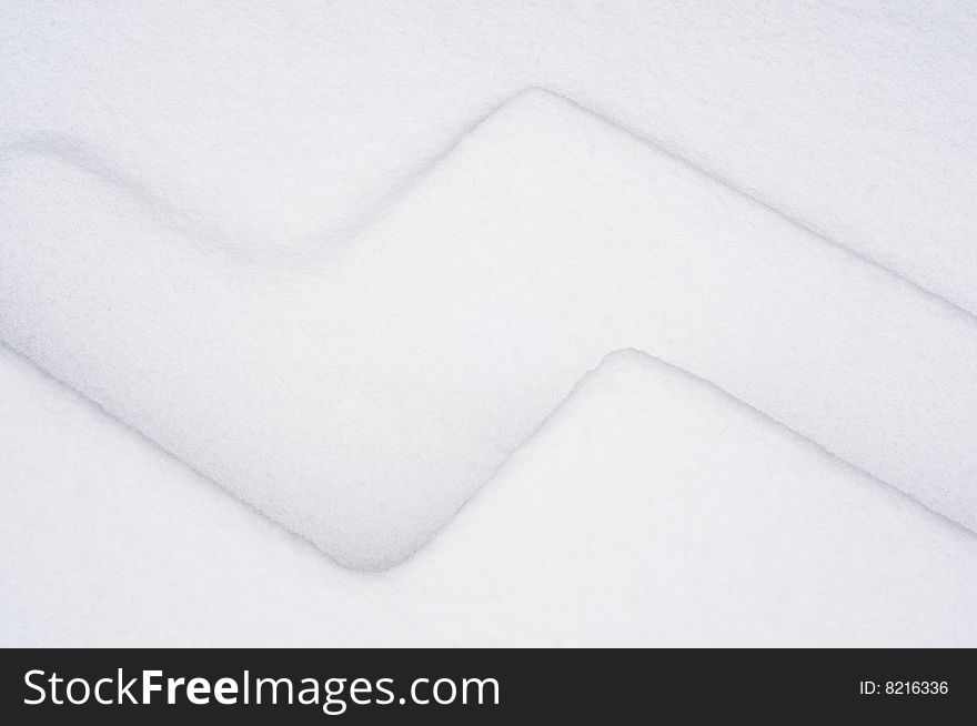 Snow on stairs, abstraction zigzag mountain. White and clean. Snow on stairs, abstraction zigzag mountain. White and clean