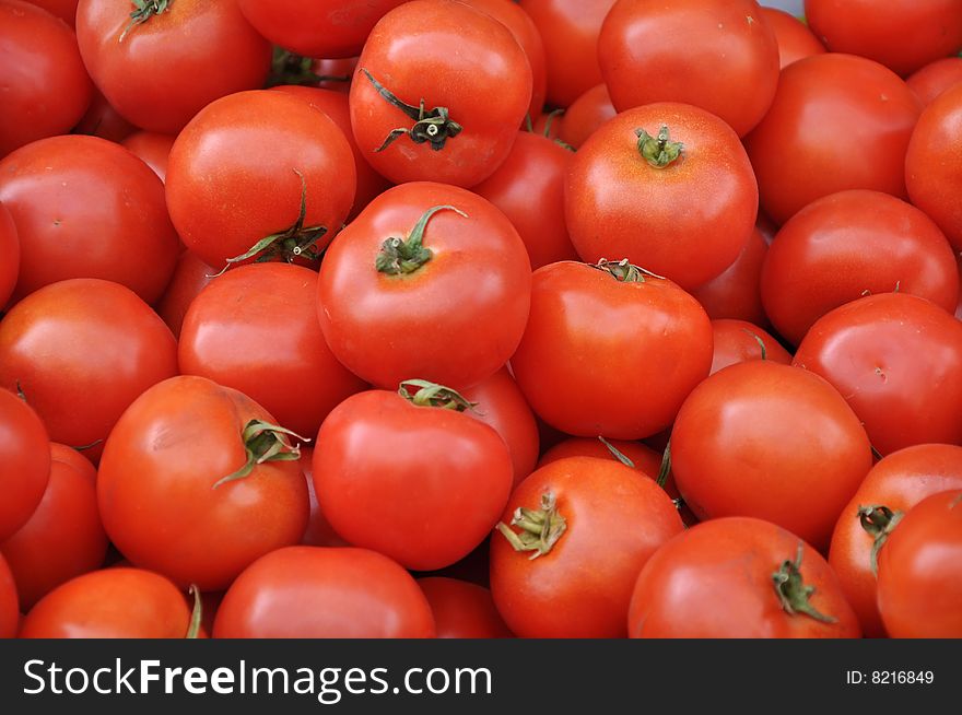 Very fresh tomatos in market