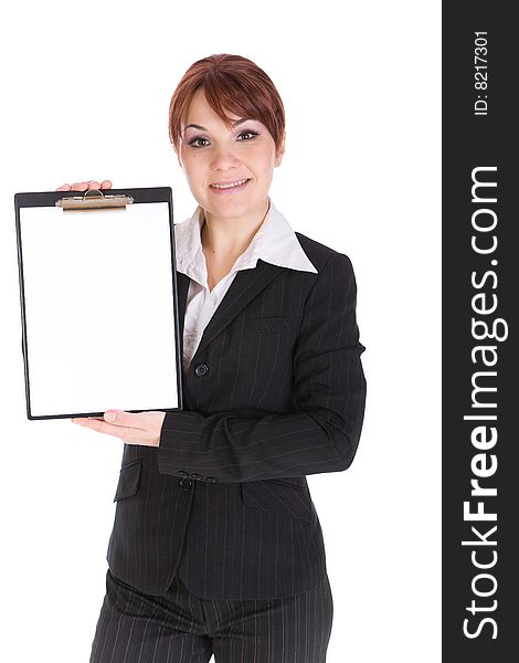 Businesswoman With Board