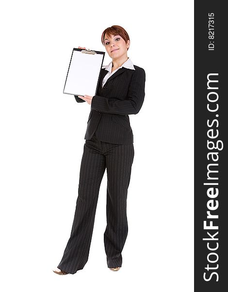 Businesswoman With Board