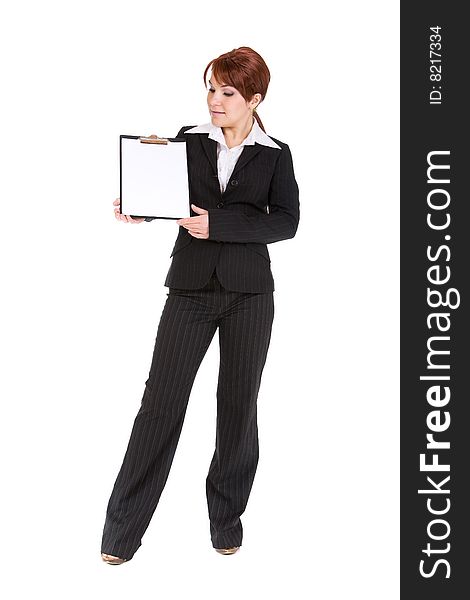 Businesswoman With Board