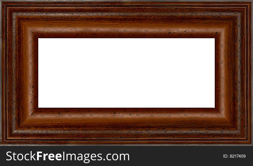 A picture frame on a white