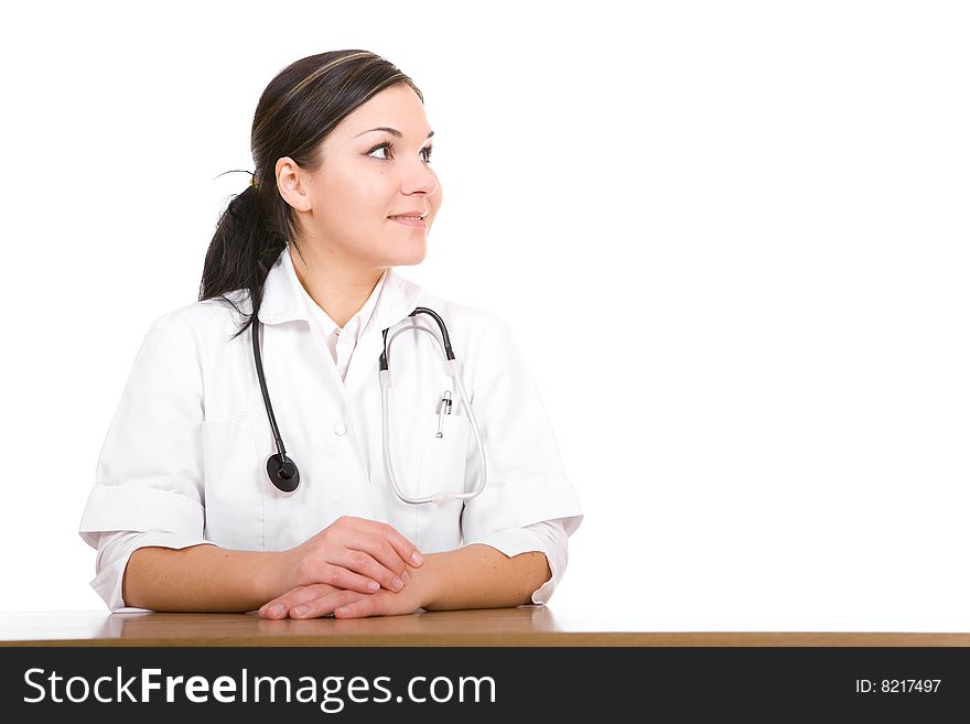 Female Doctor At Desk