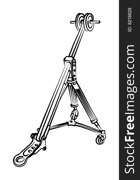 Tripod on a white background created in the Adobe illustrator 8. Tripod on a white background created in the Adobe illustrator 8