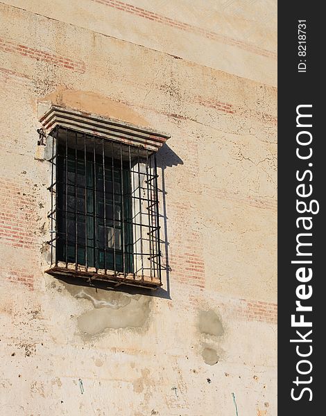 Barred window in the village of Frigiliana in Spain. Barred window in the village of Frigiliana in Spain.