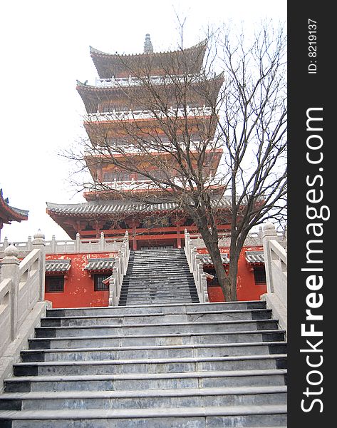 China's ancient tower belonging to the ancient architecture