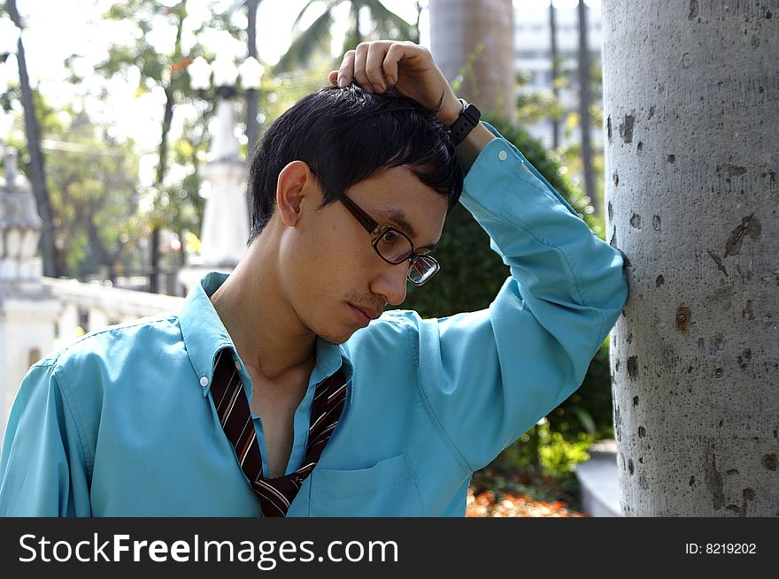 Young boy fashion with glasses