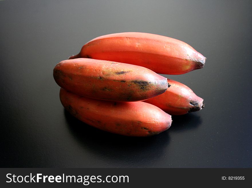 Red coloured banana from asian market