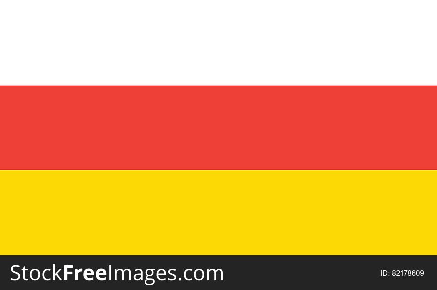 Flag Of Northern Ossetia Vector Icon Illustration