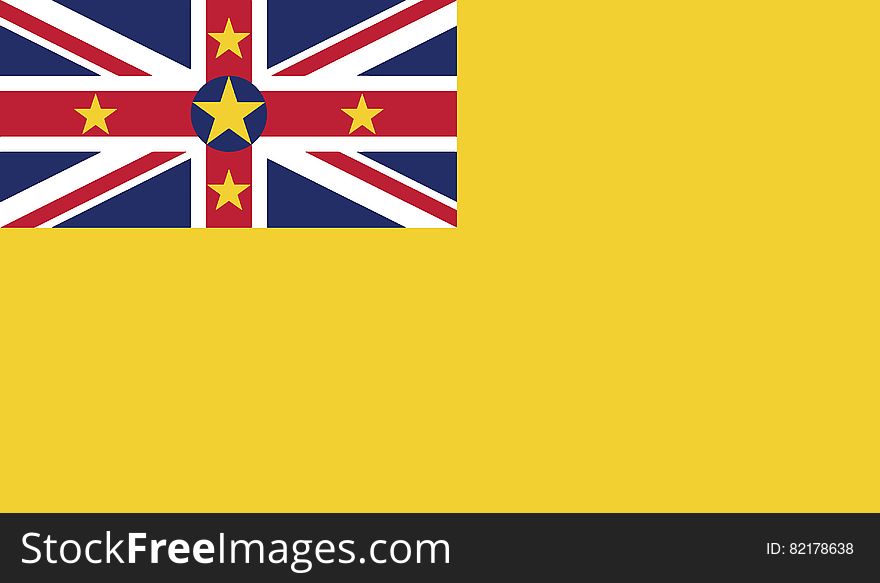 Flag of niue vector icon illustration eps10