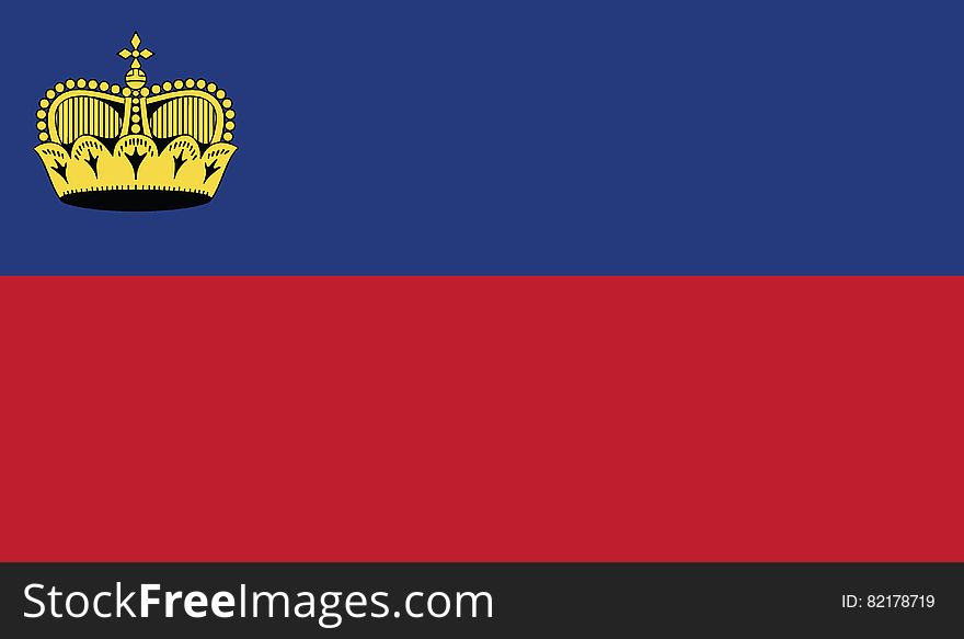 Flag Of Liechtenstein Vector Icon Illustration