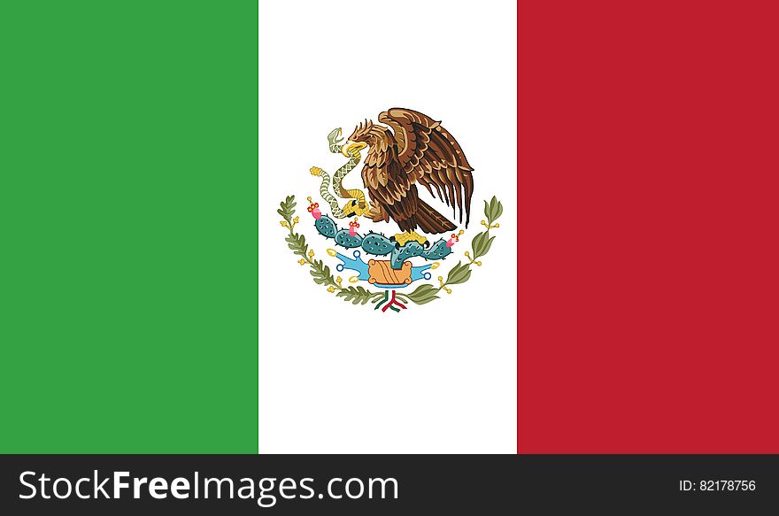 Flag of mexico vector icon illustration eps10