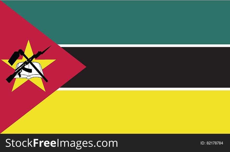 Flag of mozambigue vector icon illustration eps10