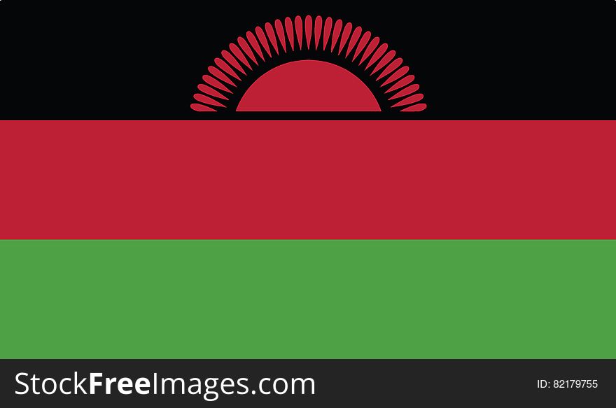 Flag Of Malawi Vector Icon Illustration