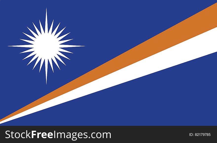 Flag of marshall islands vector icon illustration eps10