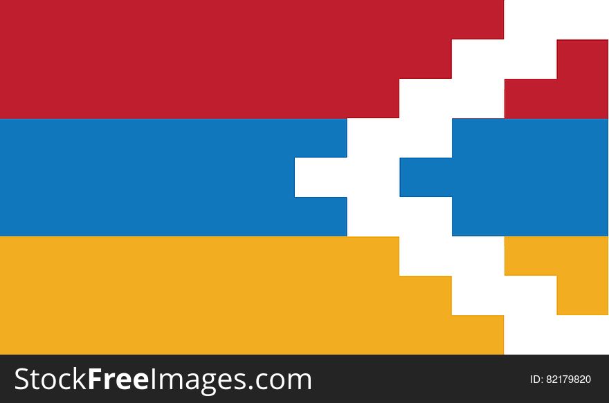 Flag of nagomo-karabakh vector icon illustration eps10