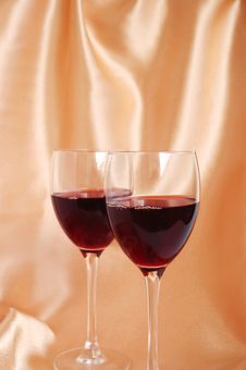 Two Glasses With Red Wine Royalty Free Stock Image Two Glasses With Red Wine Royalty Free Stock Image