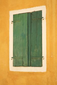 Green Window Shutters Royalty Free Stock Photography Green Window Shutters Royalty Free Stock Photography