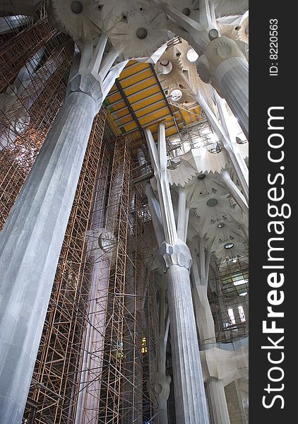 The Sagrada Familia still under construction