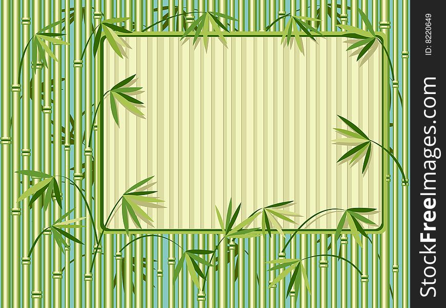 Frame with green bamboo plants. Frame with green bamboo plants