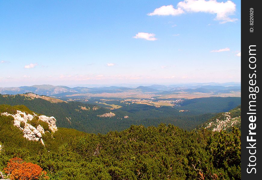 View from on of the peaks in Durmitor National Park, Montenegro