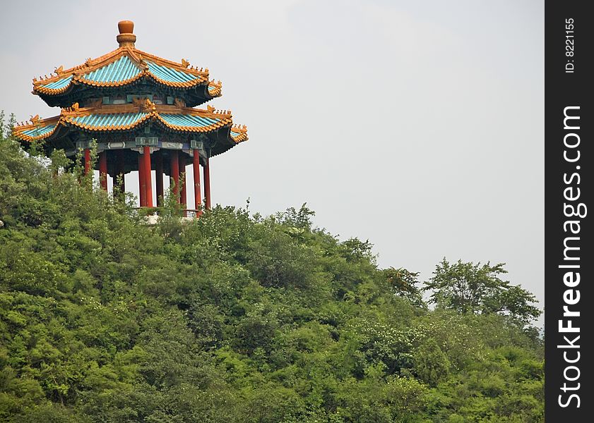 Temple at the great wall, beijing, china