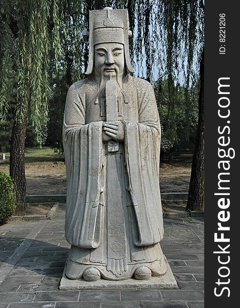 Statue of a chinese monk