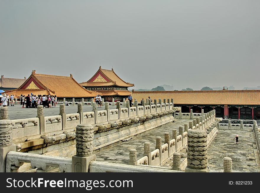 View of the forbidden city in beijing, china