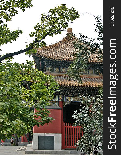 View of one of the lama temples in beijing