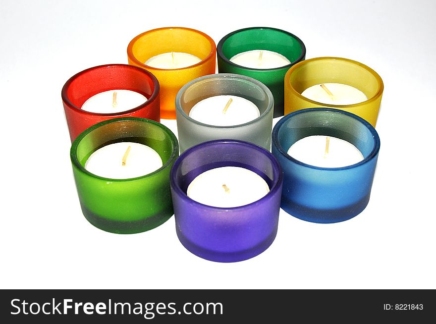 8 Colorful Candlestick or cup
