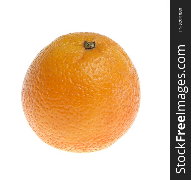 Single orange isolated over a white background. Single orange isolated over a white background