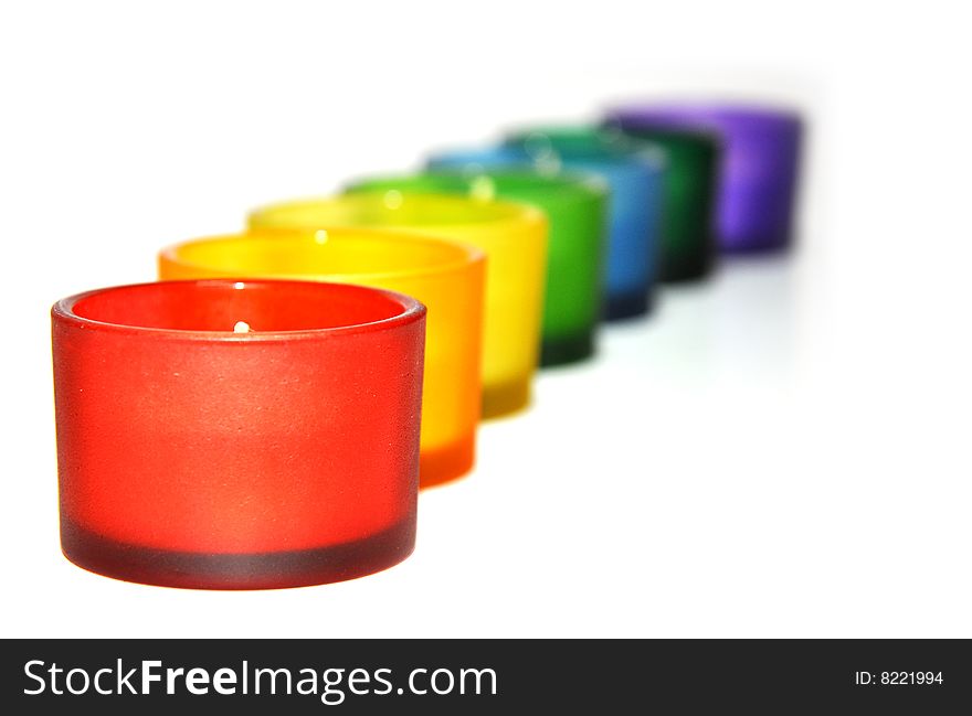 7 Colorful Candlestick or cup
