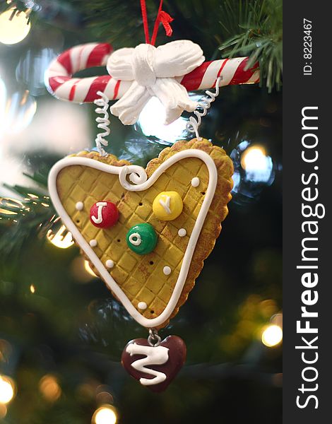 Christmas Ornament hung on holiday tree
