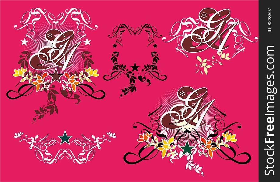 The image is abstract floral ornament.