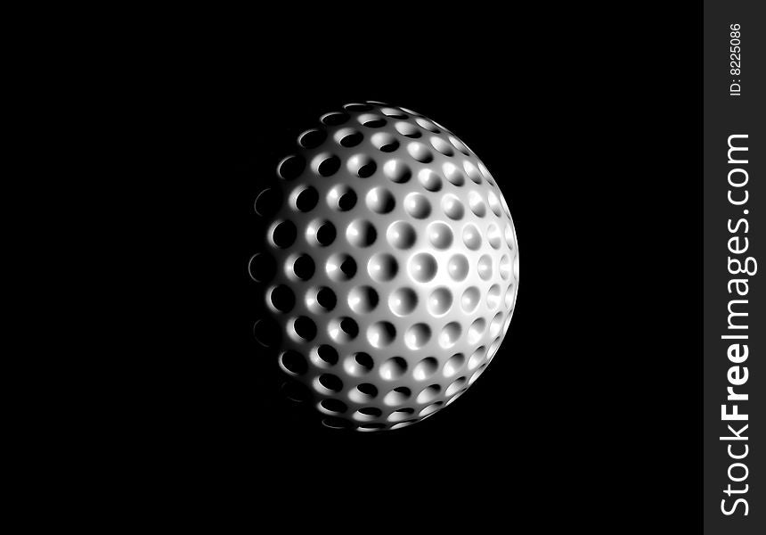 The figure shows a golf ball. The figure shows a golf ball.