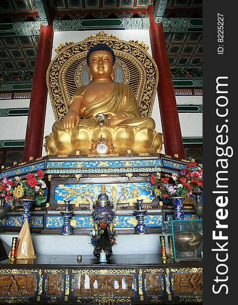 Buddha,in zhong hua chinese buddhist monastery.(nepal)