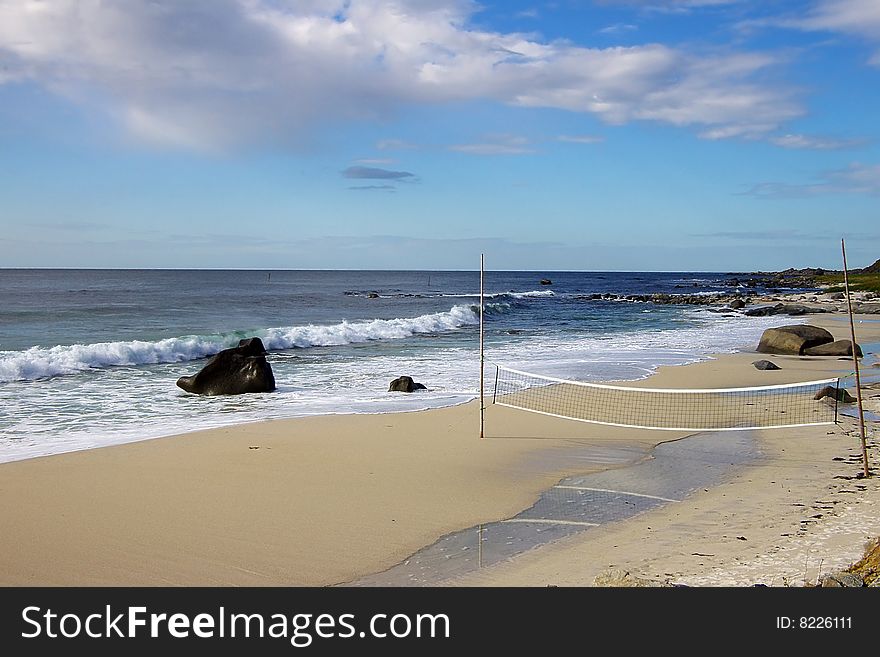 On a photo: Picturesque Norwegian sea landscape