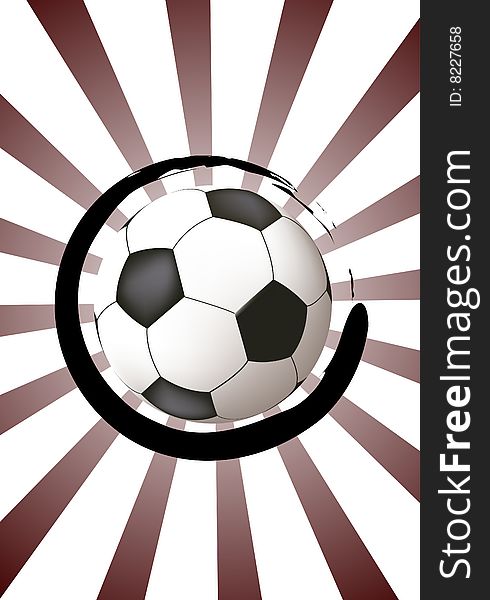 Abstract design with soccer ball