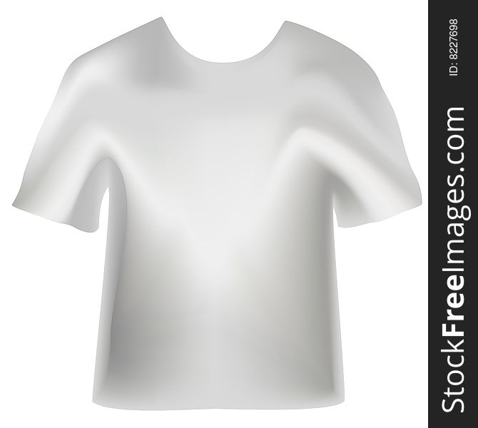 Vector white t-shirt, vector illustration. Vector white t-shirt, vector illustration