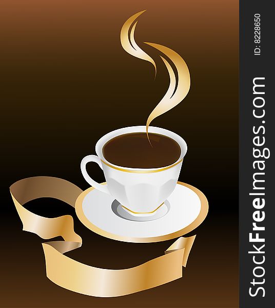 Vector illustration of cup of coffee