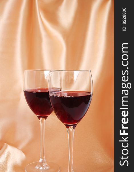 Two glasses with red wine