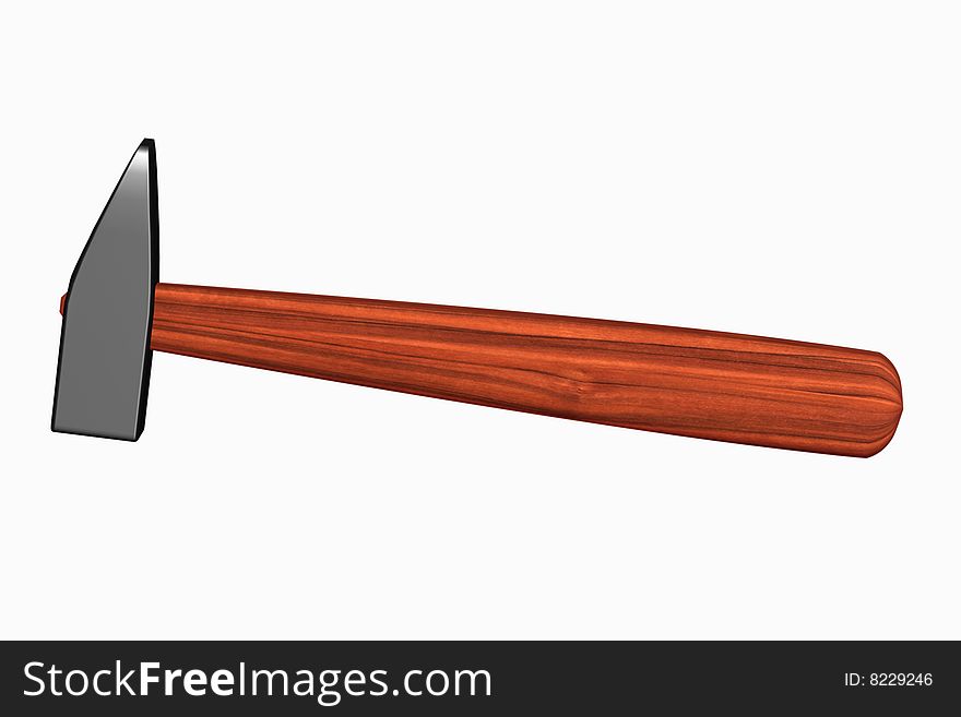 Iron gavel with wooden handle