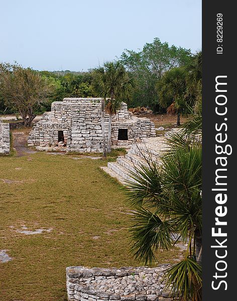 Maya ruin in yucatan mexico