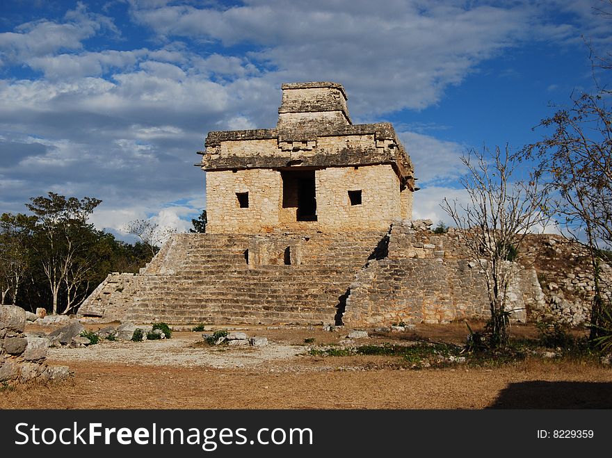 Maya ruin in yucatan mexico